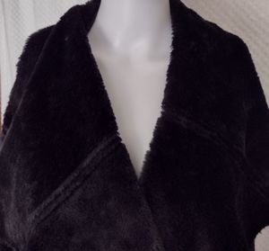 Hazel Black Women's Sweater/ Jacket Faux Fur/Suede/Knit NWOT